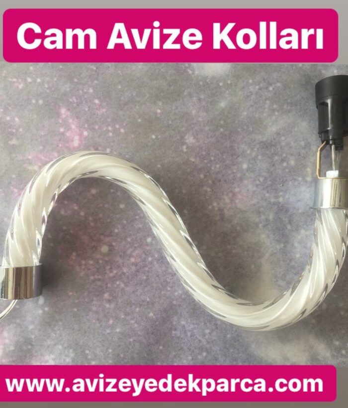 Cam Avize Kolu ( BEYAZ ) ( Burgulu )