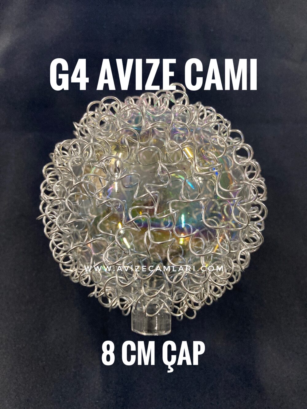 Dıştan Telli G4 Duy Telli Avize Camı ( PARLAK )
